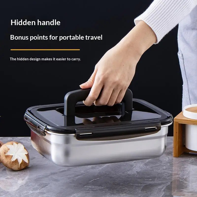 Stainless Steel Lunch Box Food Container with Secure Lid