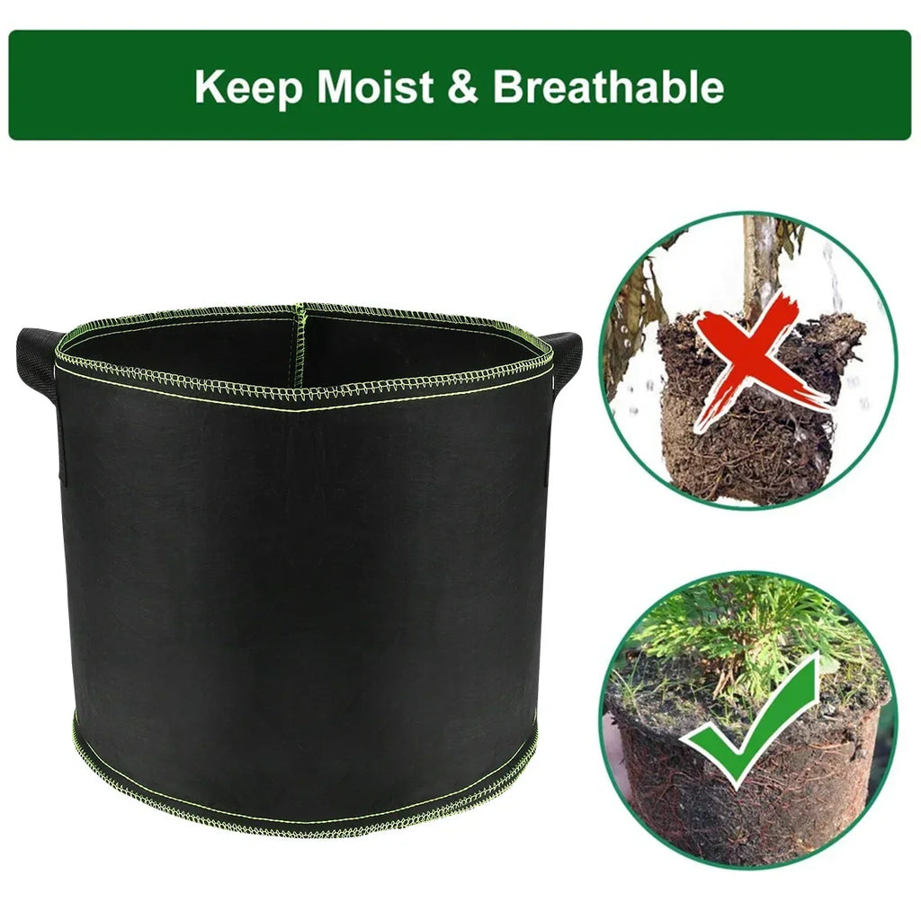 10 Gallon Fabric Grow Bags – Plant Pots with Sturdy Handles