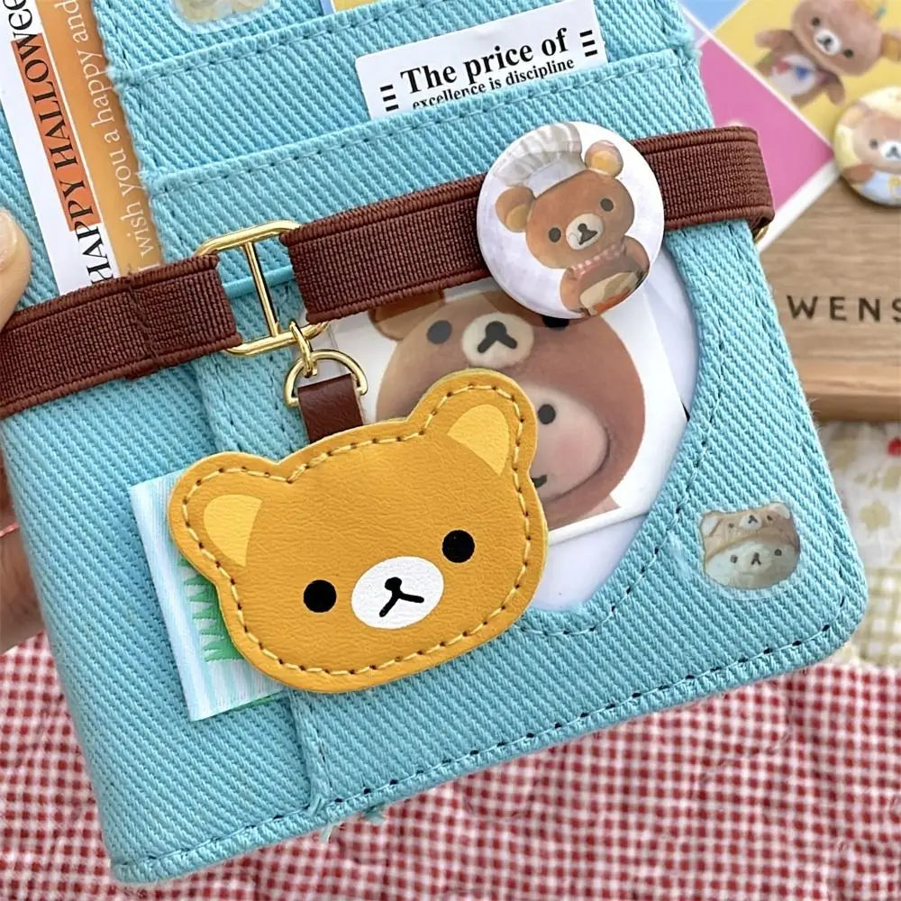 Cartoon Bear Notebook Elastic Strap | Adjustable Loose-Leaf Binder