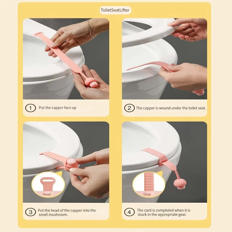 10Pcs Silicone Toilet Seat Lifter No-Touch Lid Handle