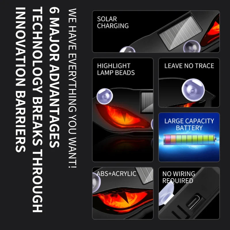 Solar Car Window LED Light | Vibration Activated Auto On/Off