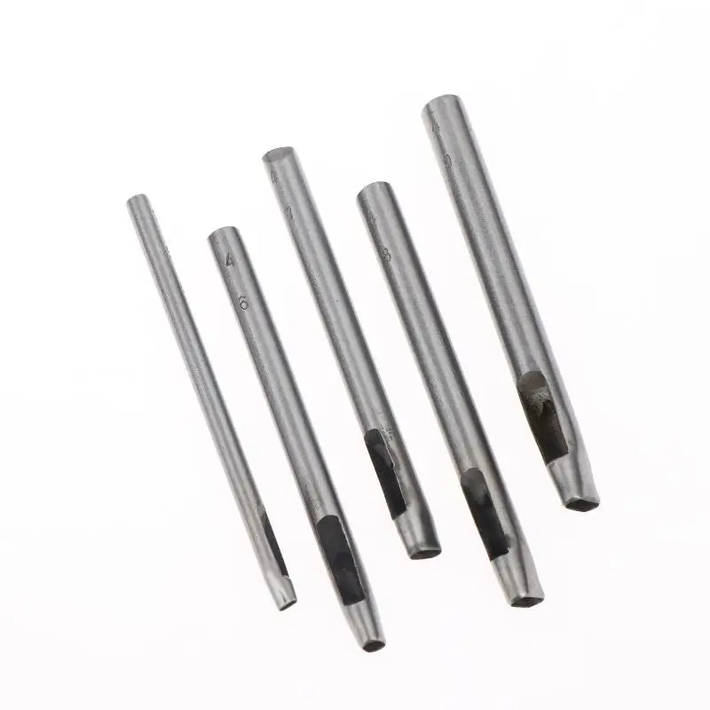 Oval Leather Hole Punch Set – 3 or 5 Pcs Steel DIY Craft Tool