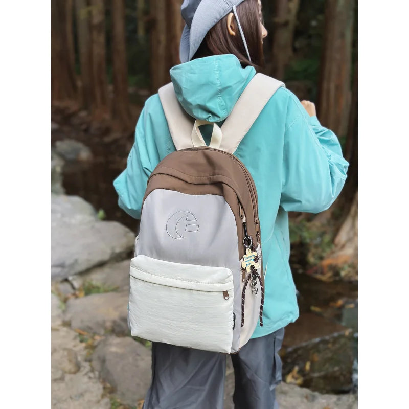 Japanese Style Women's Backpack – Lightweight Nylon School Bag