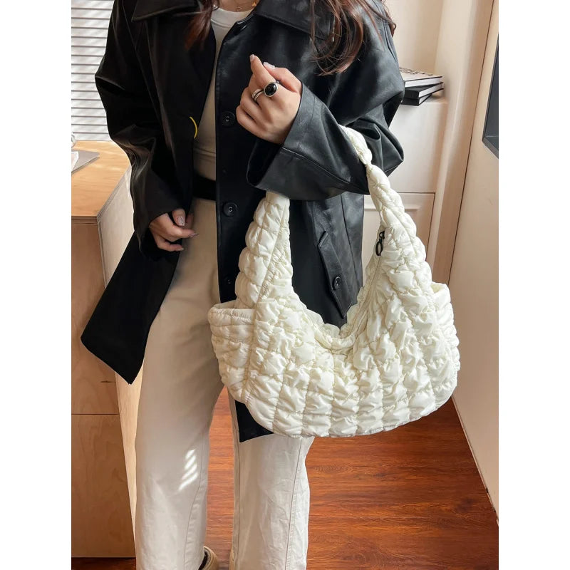 Puff Pleated Cloud Bag – Women's Large Crossbody Shoulder Bag