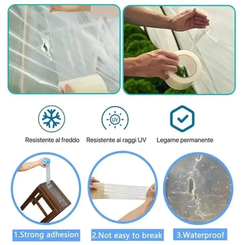 UV Resistant Greenhouse Repair Tape – Strong Adhesion Film Patch