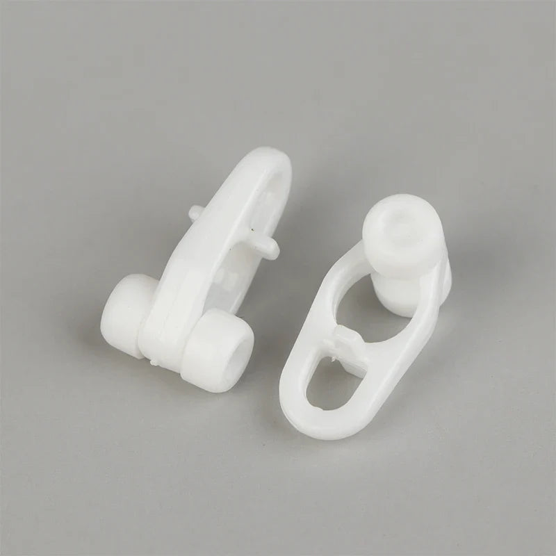 50pcs Curtain Rail Sliding Wheel Hooks – Universal Straight & Curved