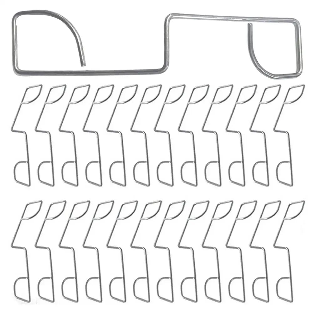 Stainless Steel Fence Clips 25-Pack | Garden Post Clamps