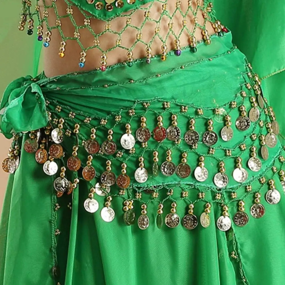 Women's Belly Dance Hip Scarf – Sequin Tassel Wrap Belt Skirt
