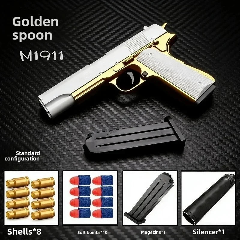 Shell Ejecting Soft Bullet Toy Pistol – Kids Outdoor Gift