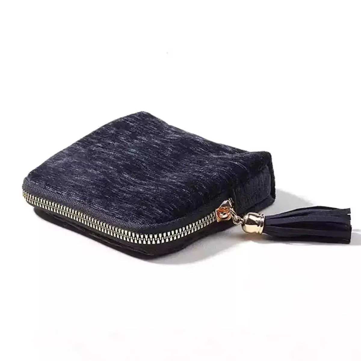Travel Jewelry Organizer Pouch | Zipper Bag with Tassel & Velvet Lining