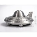 3D Printed UFO Figurine Retro Sci-Fi Alien Spaceship Desk Ornament