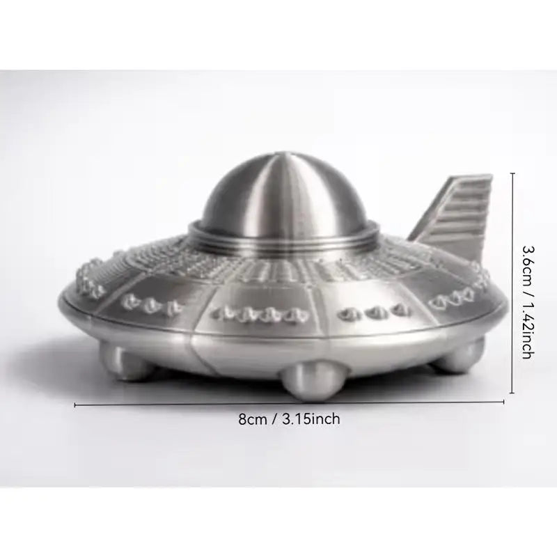 3D Printed UFO Figurine Retro Sci-Fi Alien Spaceship Desk Ornament