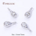 18K Gold Plated Zircon Drop Pendants – Brass DIY Jewelry Charms