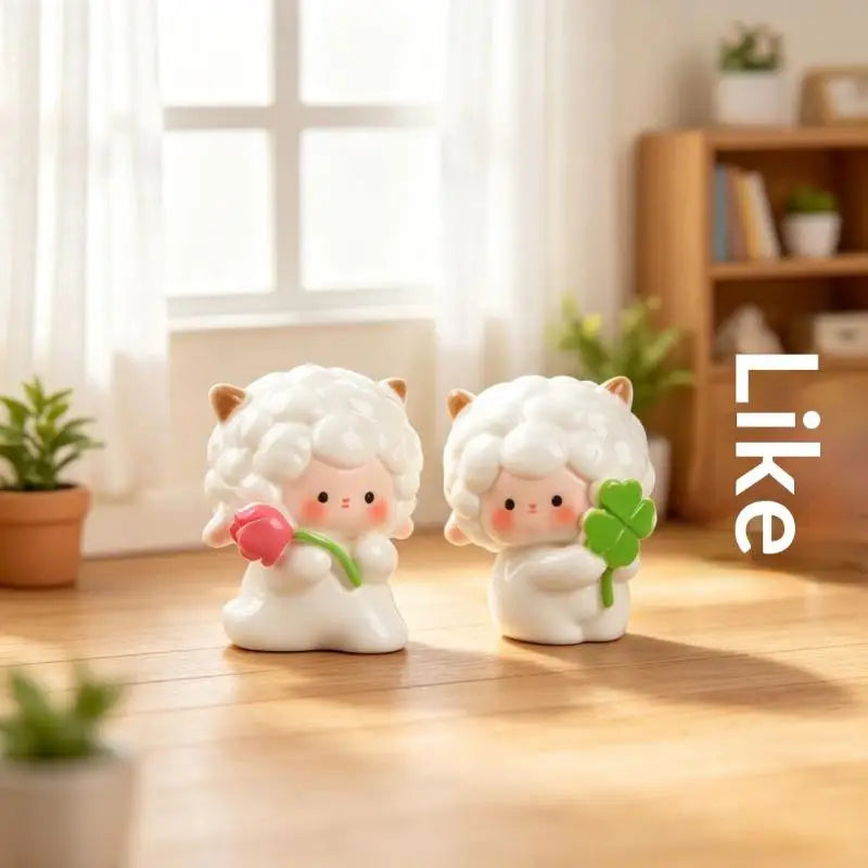 Miniature Sheep Lamb Resin Figurines Fairy Garden Ornaments 5/6Pcs