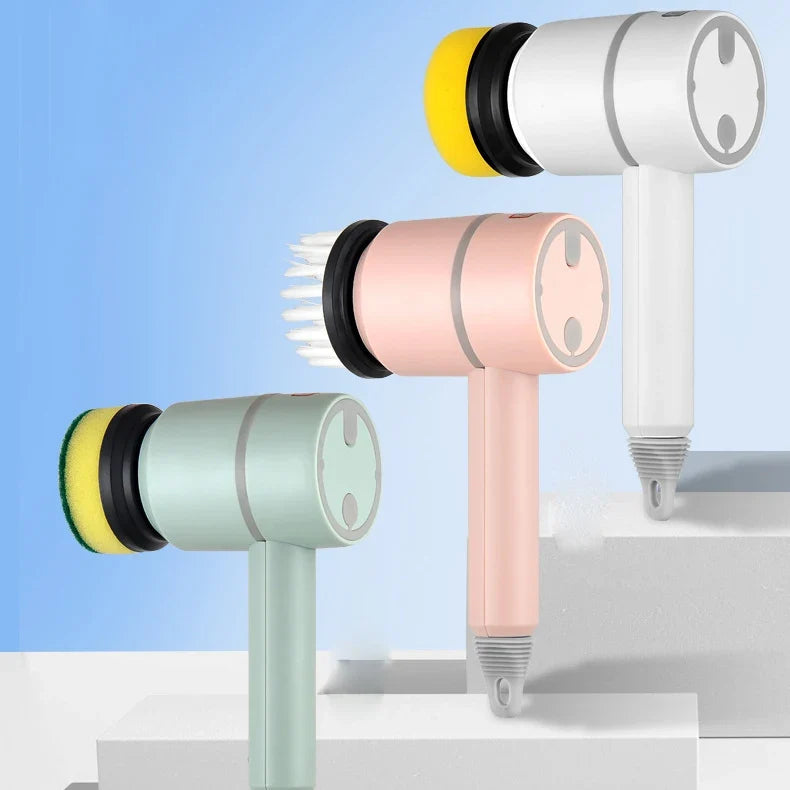 Multi-Functional Electric Cleaning Brush – Replaceable Heads