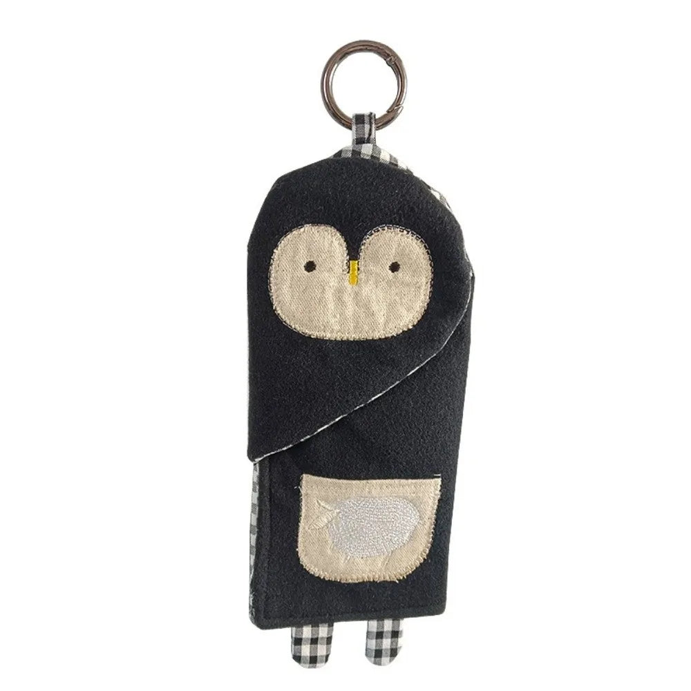 Penguin Glasses Case with Key Ring – Cute Eyeglass Pouch