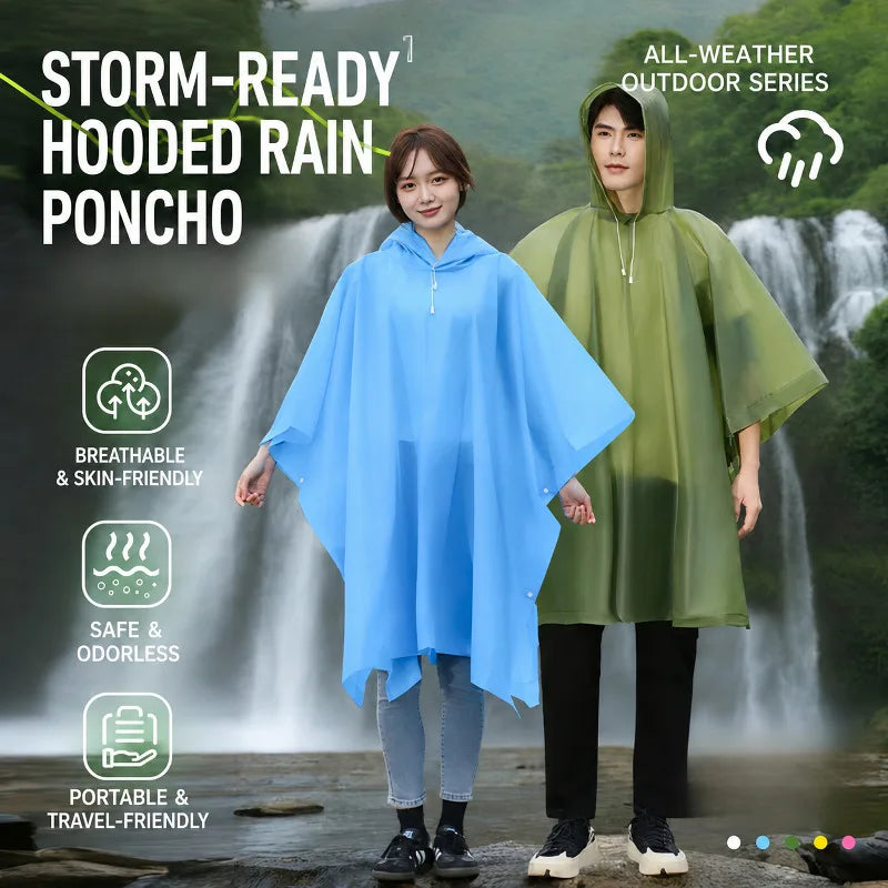 3-in-1 Waterproof Rain Poncho – Cape, Ground Mat & Tarp