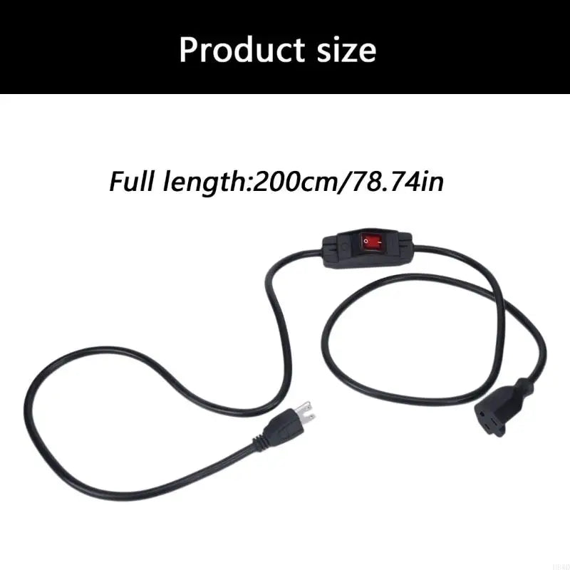 US Standard Power Cord 2m SJTW 18/3 Indoor Replacement Cable