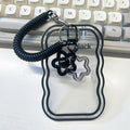 Silicone Kpop Photocard Holder Star Keychain Sliding Cover