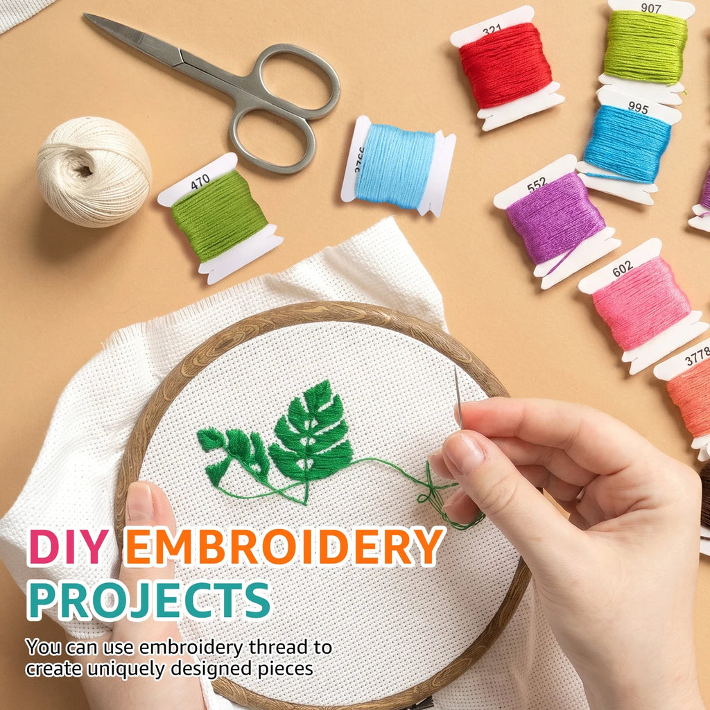 100 Colors Embroidery Floss Kit – DMC Cross Stitch Thread Set