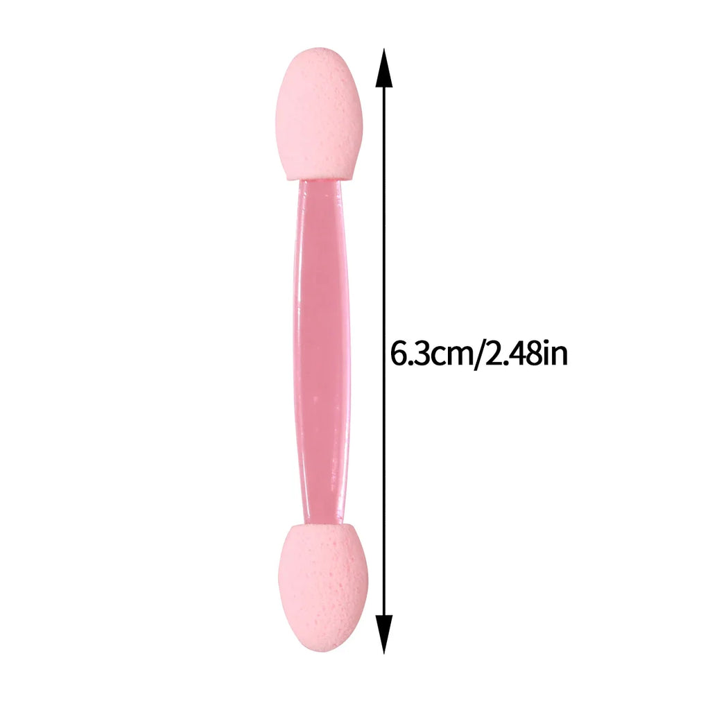 50pcs Pink Double-Ended Eyeshadow Applicator Sponge Sticks