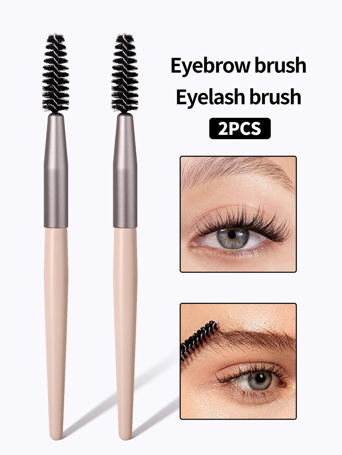2-Piece Eyelash Brush Set – Mascara Wands & Lash Comb