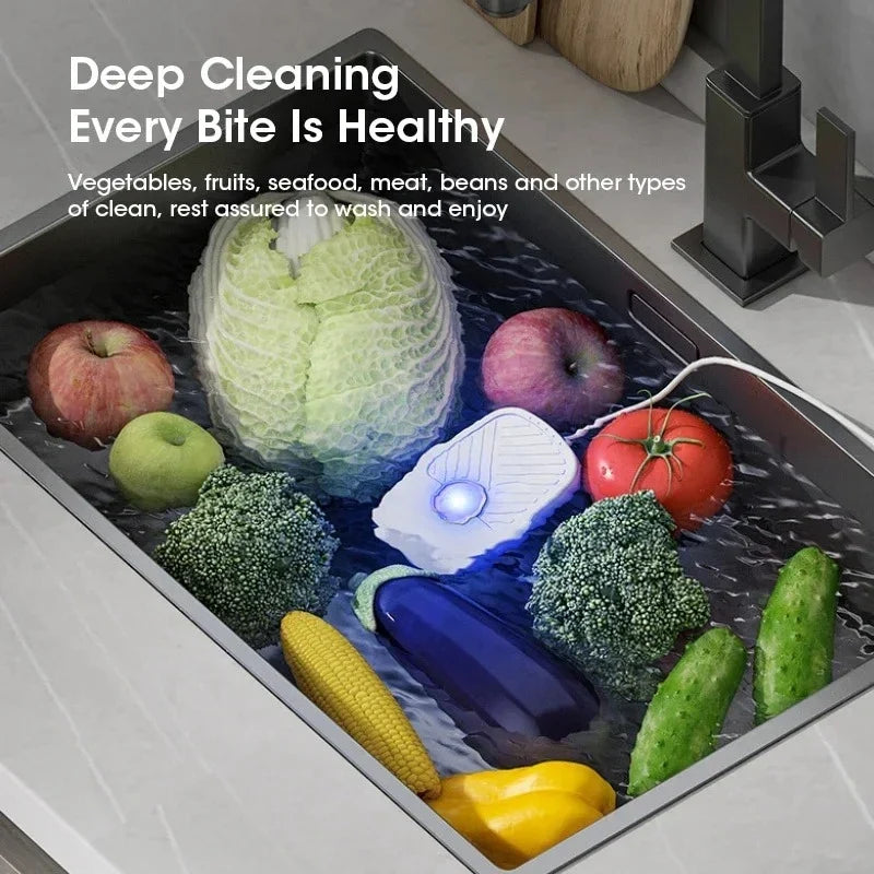 Ultrasonic Fruit & Vegetable Cleaner | NOCCLILI Mini Bubble Washer