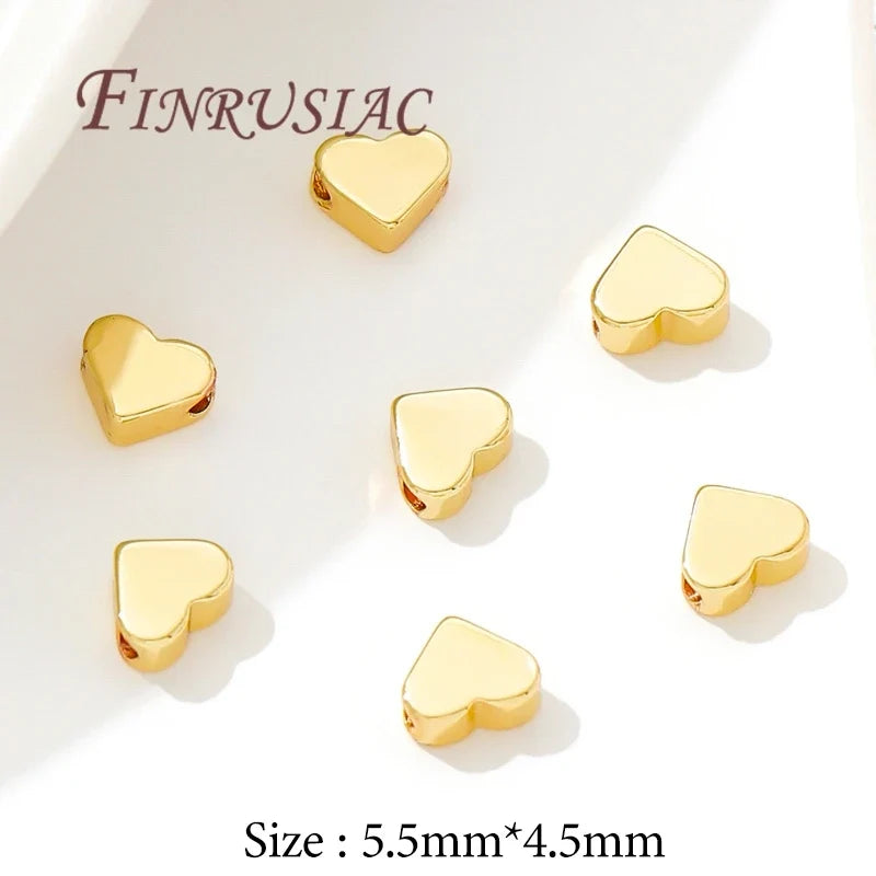 Heart Spacer Beads 18K Gold Plated – DIY Jewelry Findings