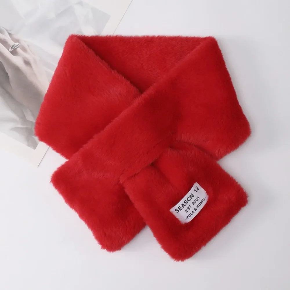Women's Soft Thickened Knit Cross Scarf – Warm Winter Neckerchief