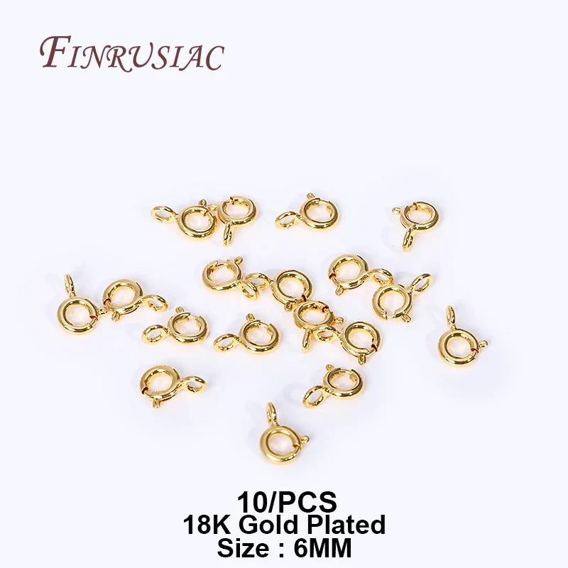 14K/18K Gold Plated Crimp Beads & Clasp Connectors | DIY Jewelry