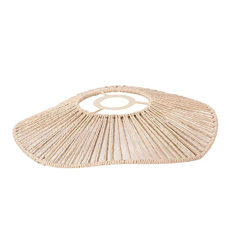 Handwoven Rope Boho Lampshade – Retro Rustic Pendant Shade