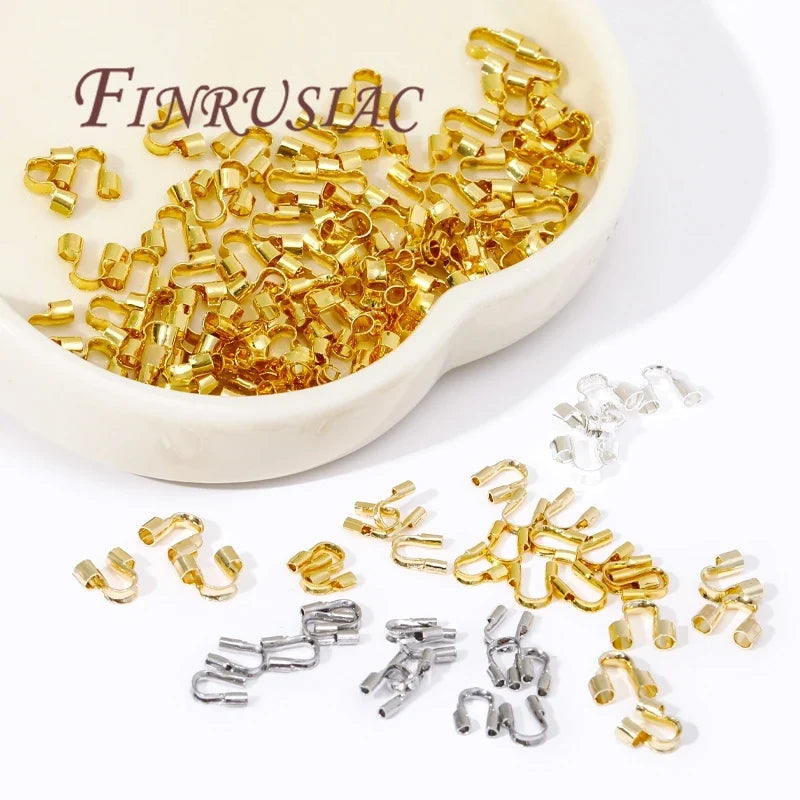 14K Gold Plated Wire Protectors U-Shape Loops | Jewelry Making