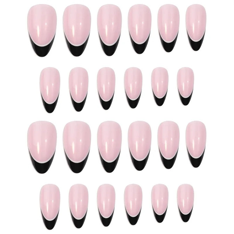 Handmade French Press On Nails L Size – 24 Pcs Acrylic