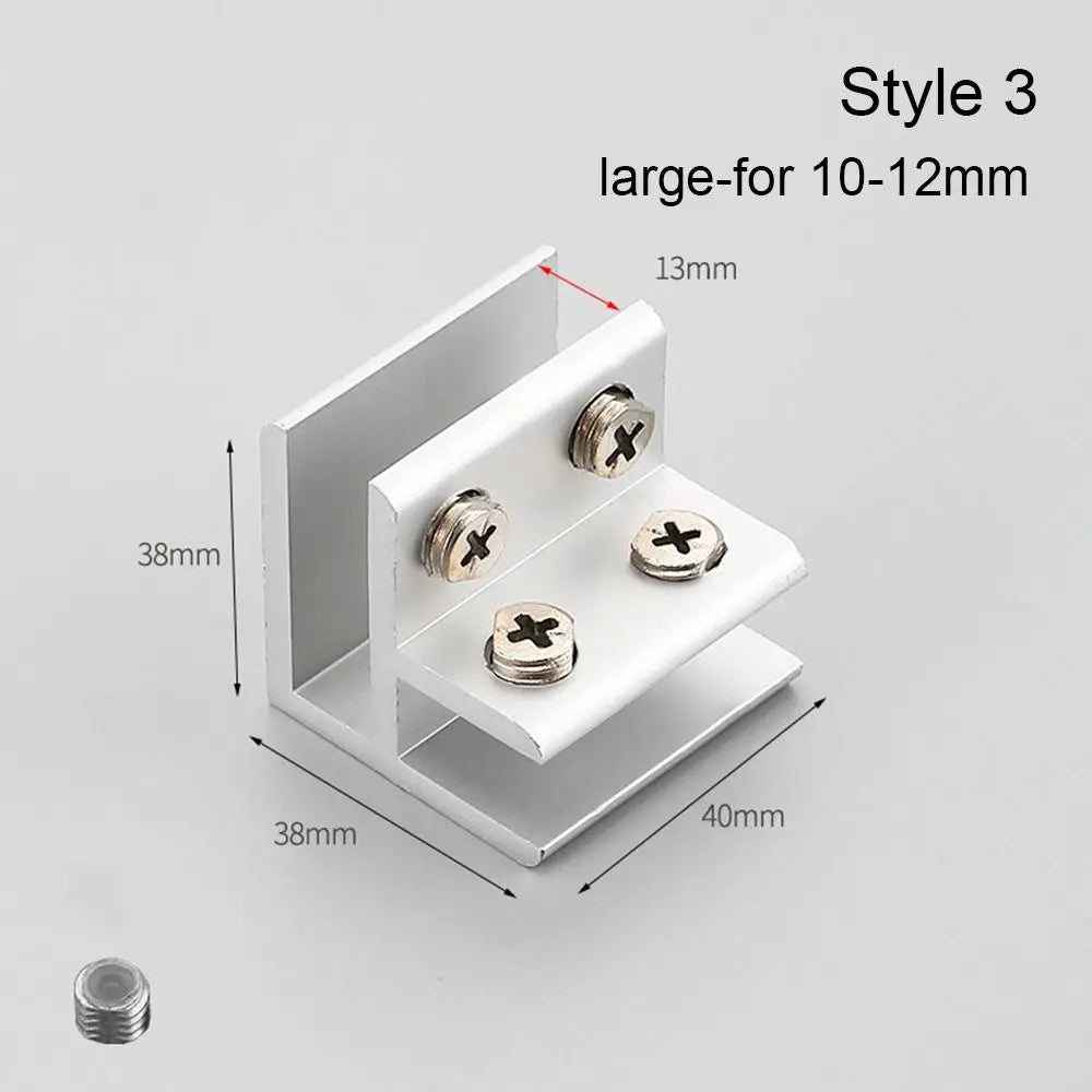 Zinc Alloy Glass Shelf Clamp Bracket for 6–12mm Glass