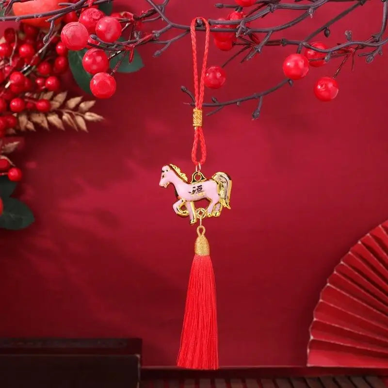 2026 Year of the Horse Wind Chime Pendant Lucky Zodiac Ornament