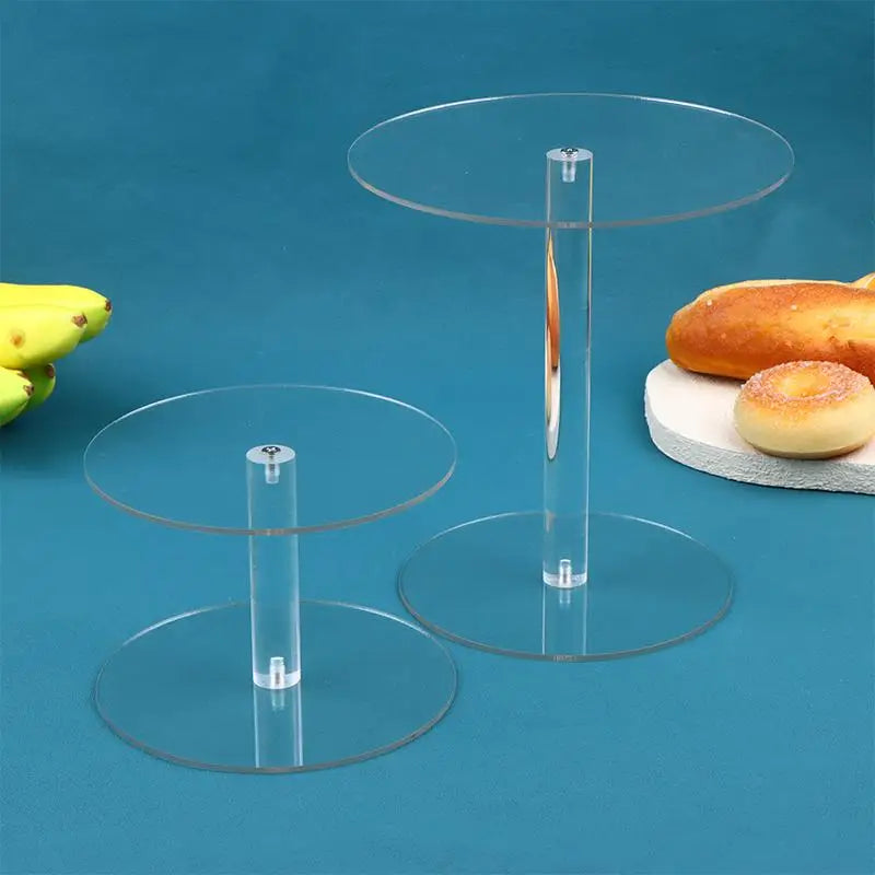 Transparent Acrylic Round Cake Stand | Party Dessert Display
