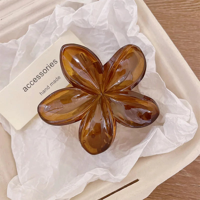 Korean Hawaiian Gradient Flower Hair Claw Clip for Women