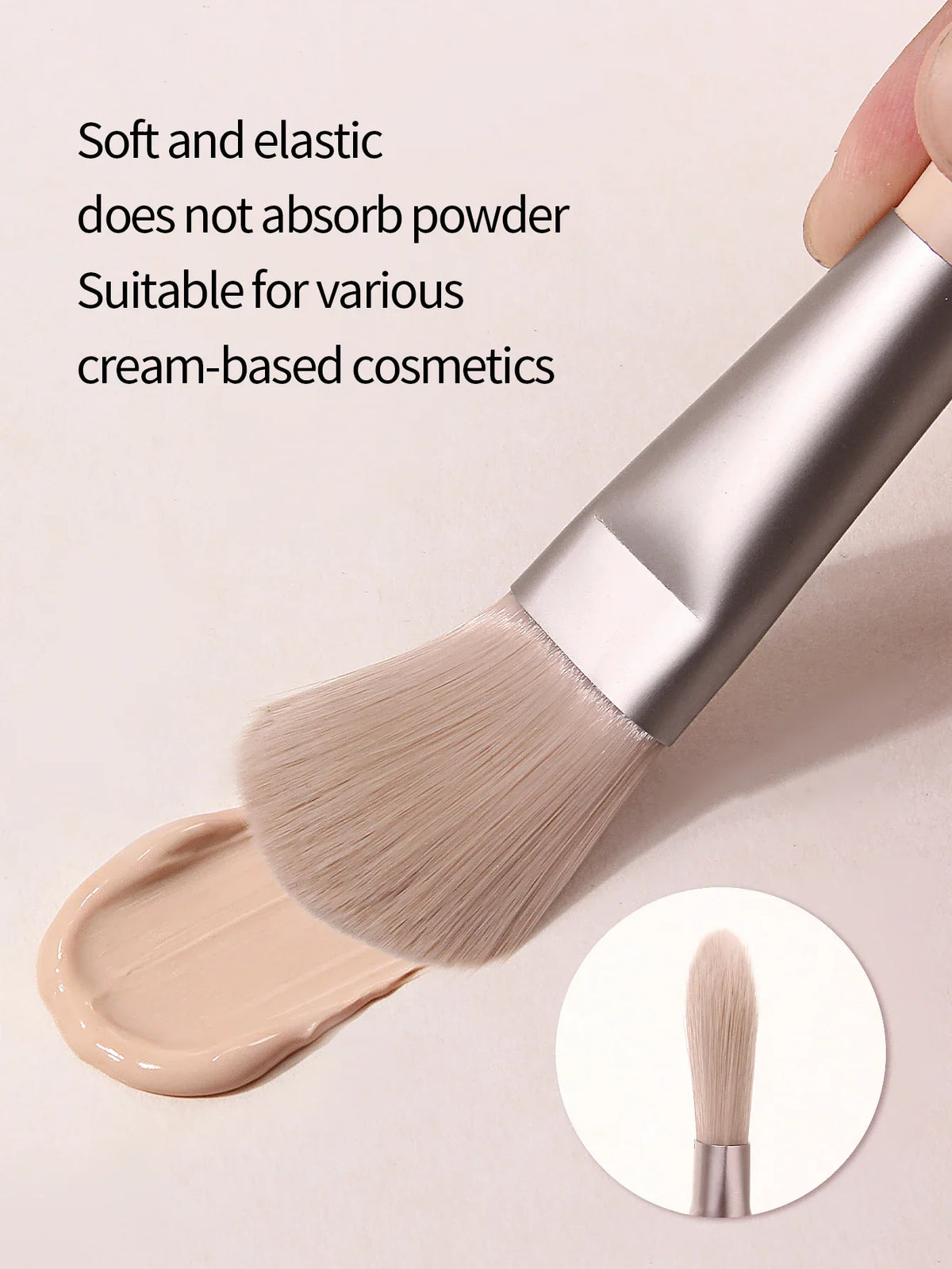 Nixie Premium Foundation Concealer Contour Brush – Wool Fiber