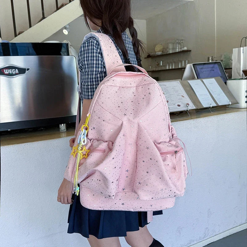 Korean Style Large Capacity Starry Backpack for Students