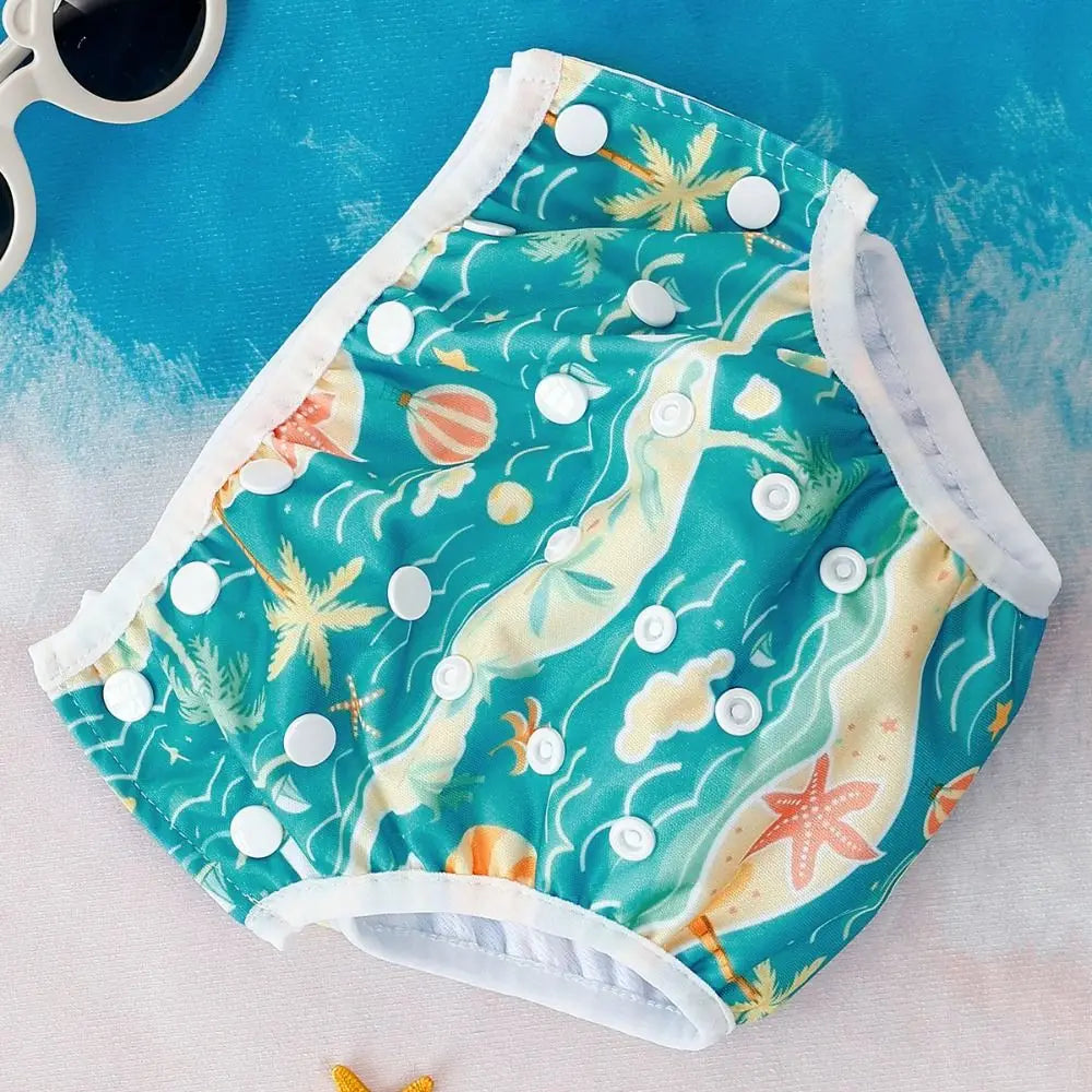 Reusable Swim Diaper – Adjustable Snap Waterproof Baby Pants