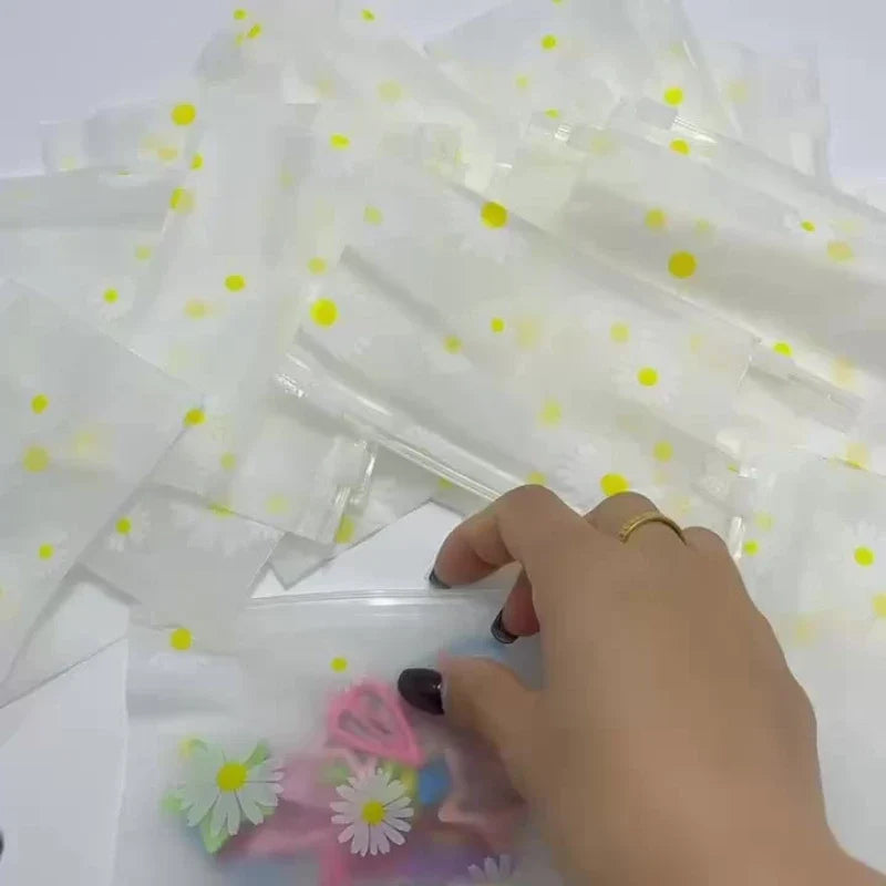 20PCS Daisy Zipper Bags – Reusable Dustproof Travel Storage
