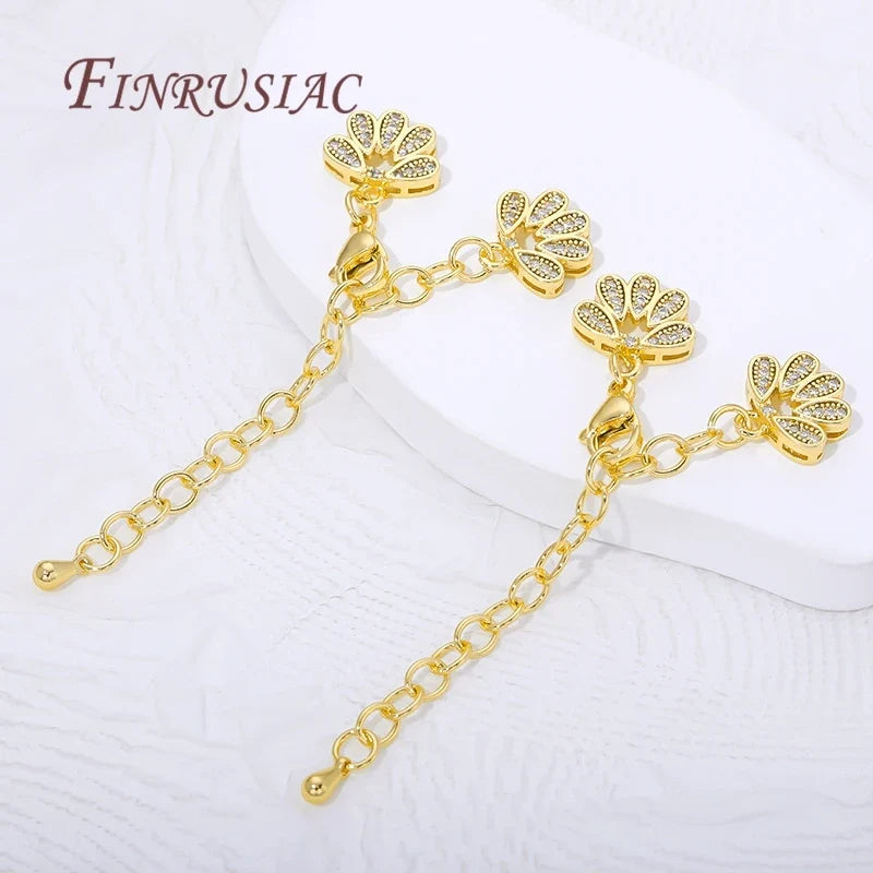 18K Gold Plated Extension Chains with Lobster Clasps | DIY Jewelry