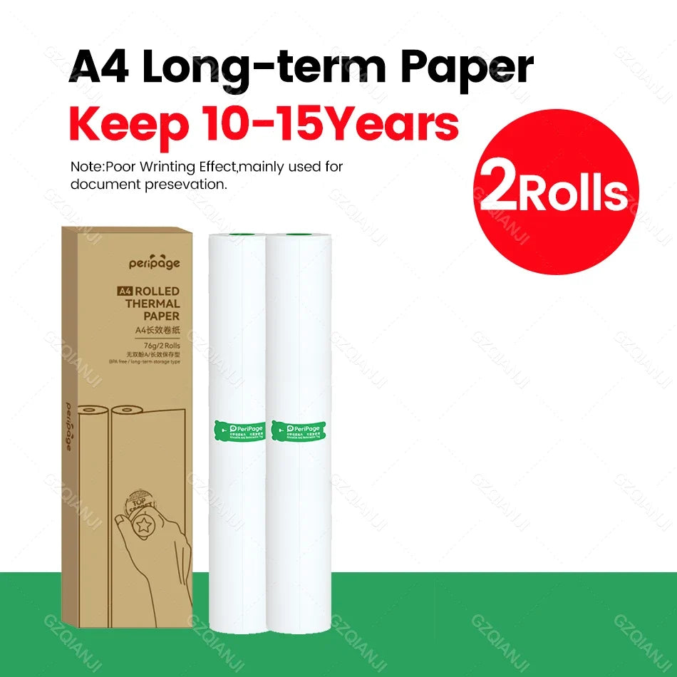 PeriPage A40 Folded A4 Thermal Paper 100 Sheets – BPA-Free
