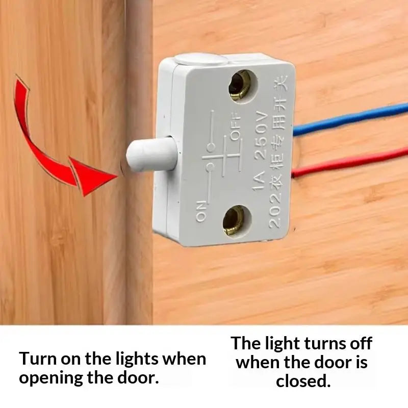 Automatic Cabinet Door Light Switch – Auto Reset, Easy Install