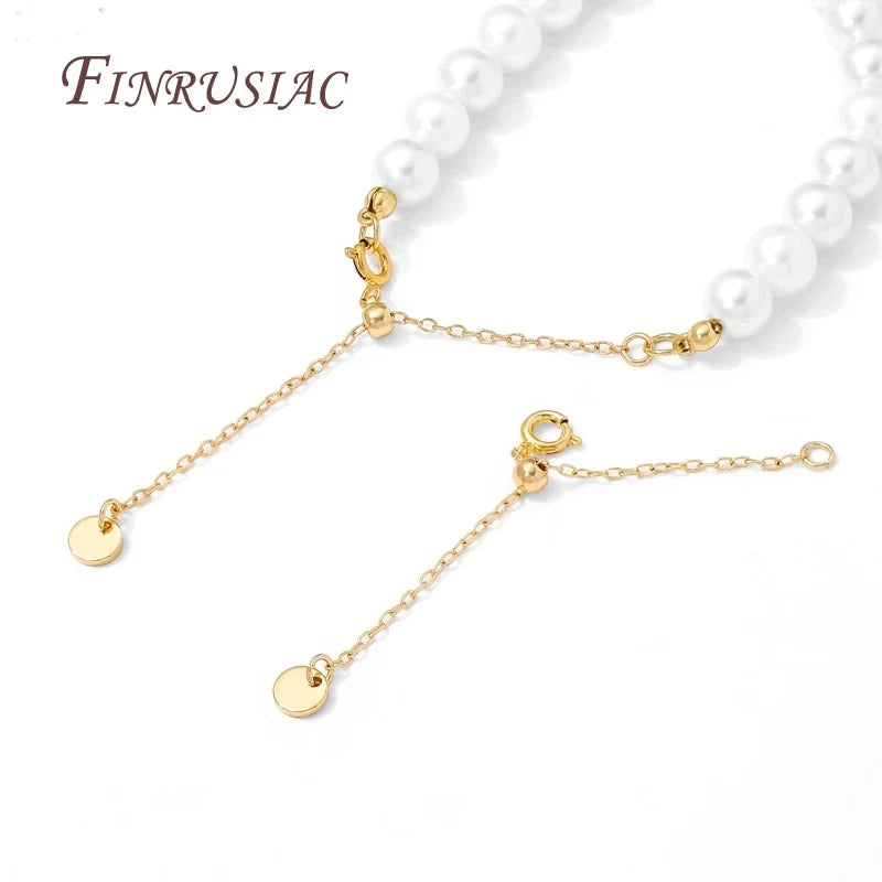 18K Gold Plated Extension Chain Spring Clasp – Pearl Necklace DIY