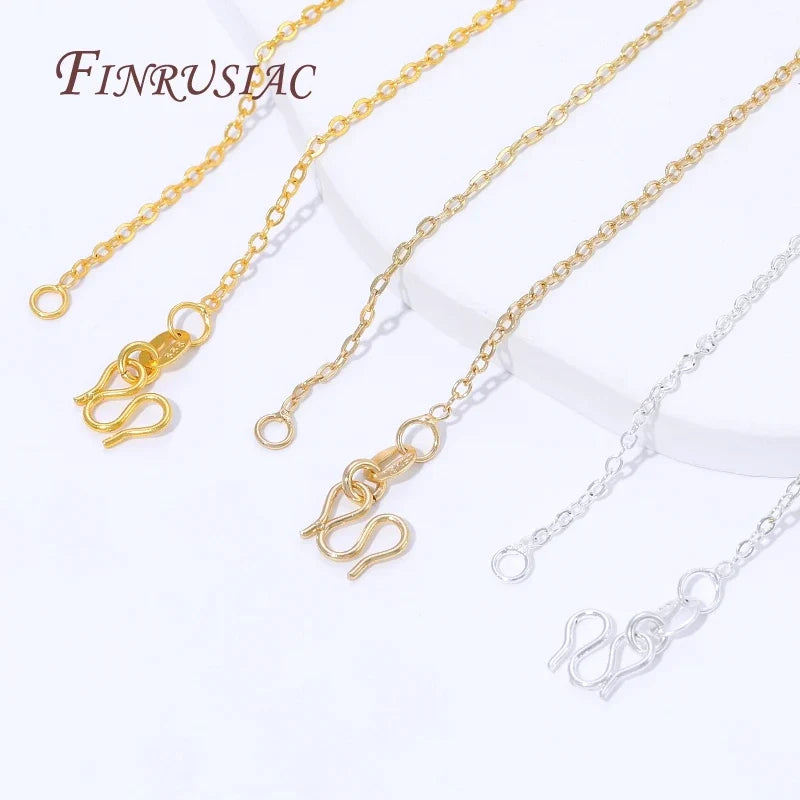 18K Gold Plated O Link Chain Necklace 45cm | DIY Jewelry 2/4/6pc