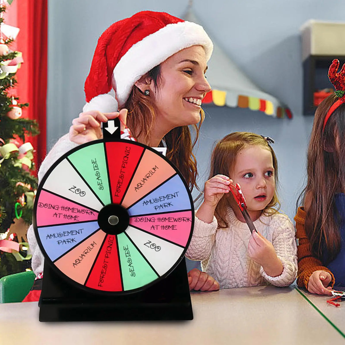 Prize Wheel Spinner with Stand – 12-Slot Erasable Roulette
