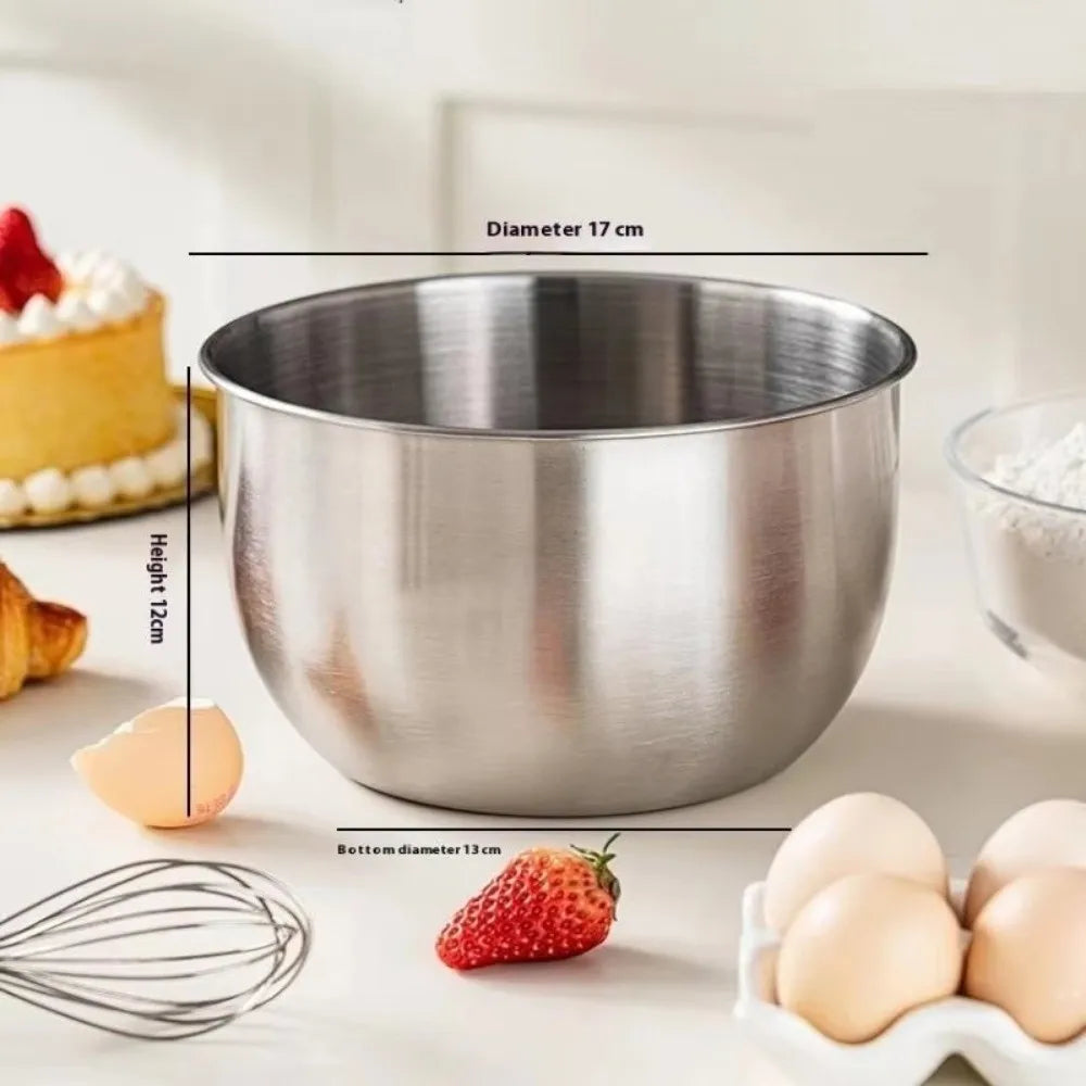 Stainless Steel Mixing Bowl – Deep Splash-Proof Design, S–XL