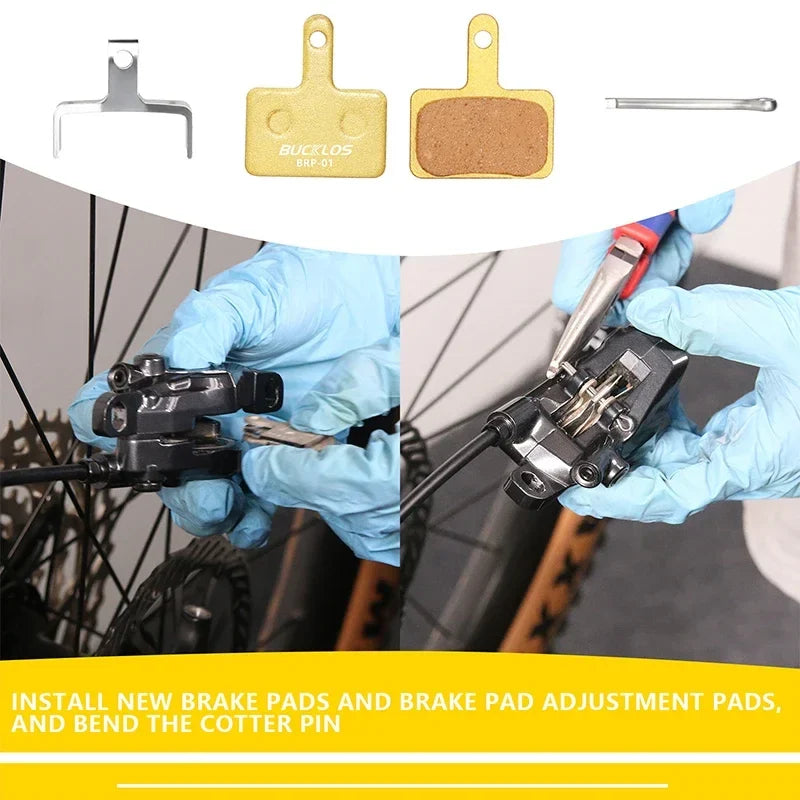 BUCKLOS Copper Disc Brake Pads for Shimano B01S MTB Bikes