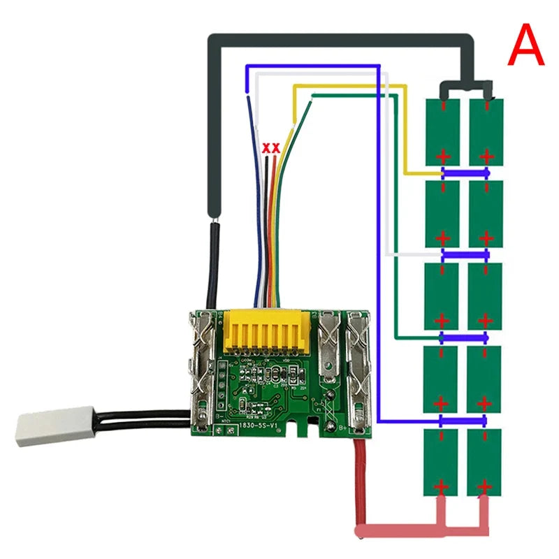 18V BL1830 Lithium Battery Protection Circuit Board PCB/LED